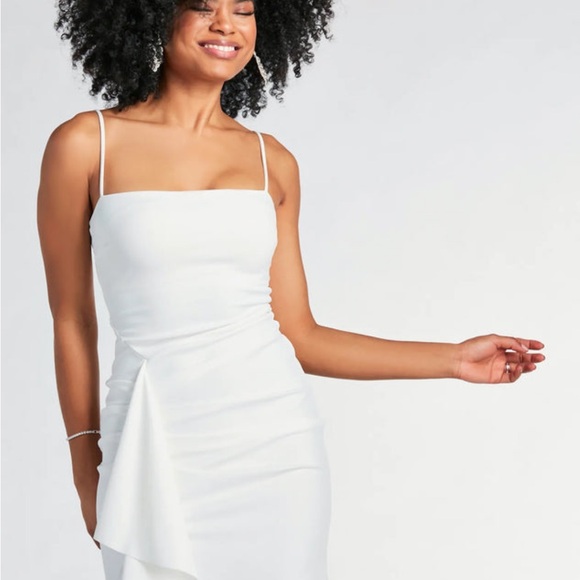 Windsor White Ruffle Formal Dress - Picture 2 of 4